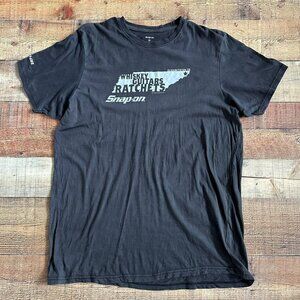 Snap On Women's Black Short Sleeve Graphic Tee T-shirt -XXXL